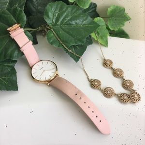 Cluse watch and pretty gold necklace!